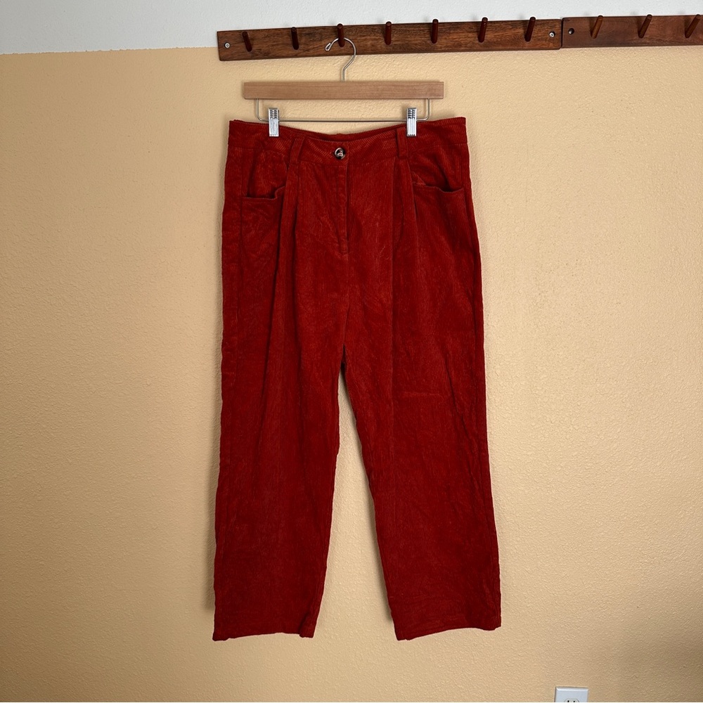 Orange corduroy pants | XL, fits like 14